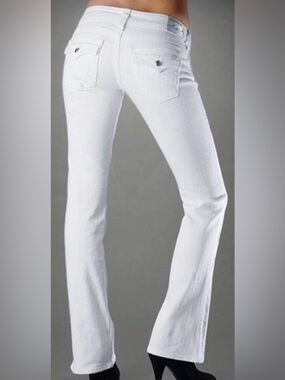 True Religion Women’s White Bootcut Jeans - Classic Fit